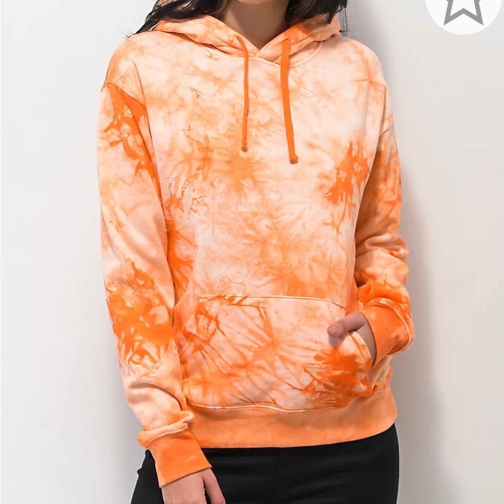 Zine Hunter Orange Wash Hoodie